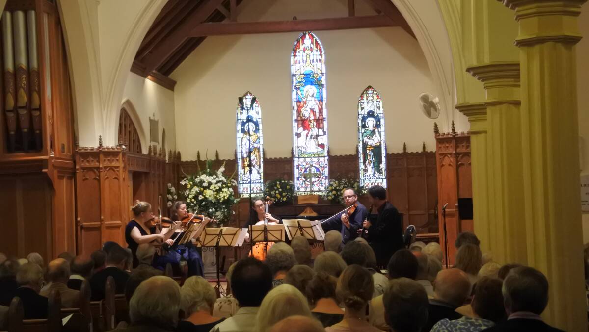 
TALENT: The Acacia Quartet performs at St Jude's Church. Photo: Claire Fenwicke