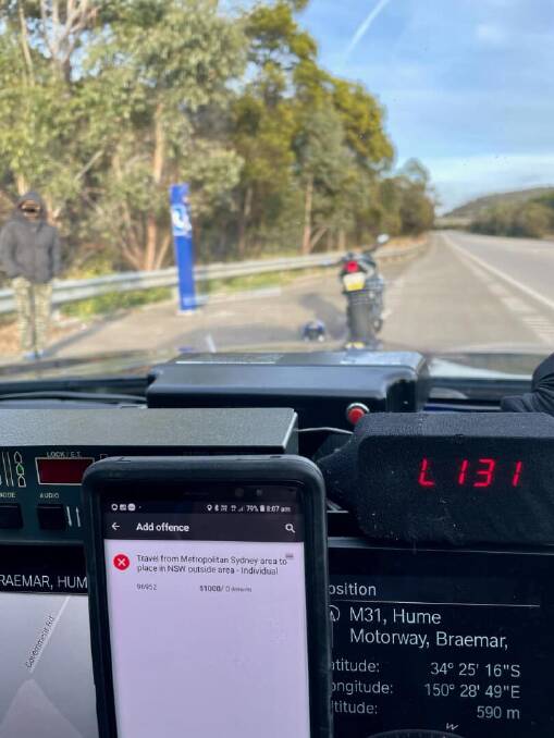 The man was pulled over near Bargo. Photo: NSW Police