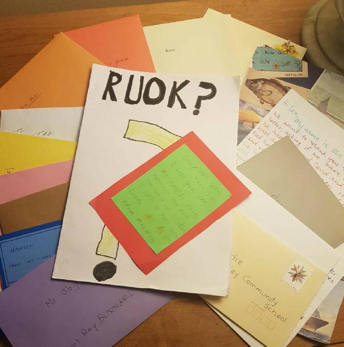 Students from SA wrote more than 300 personalised letters to retirement village residents. Picture: Supplied