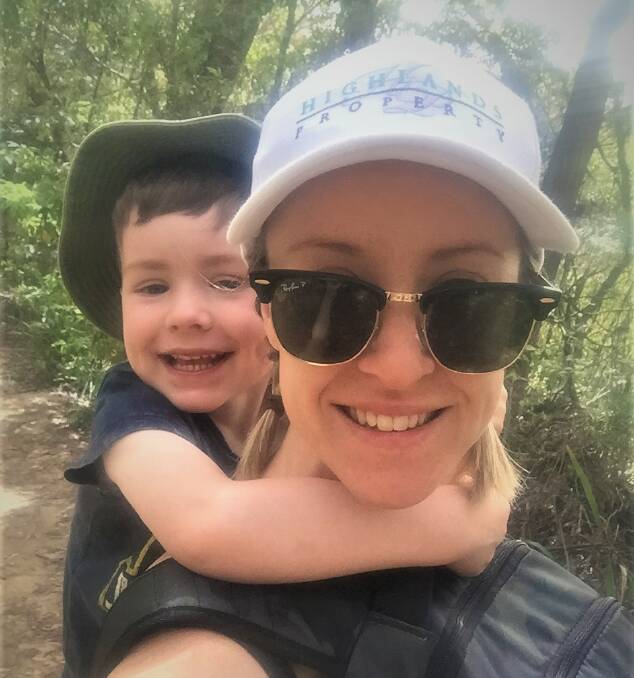 READY FOR THE HIKE: Rosanna Webb with her son, Alexander, preparing for the trek up to base camp on Mount Everest. Photo: supplied. 
