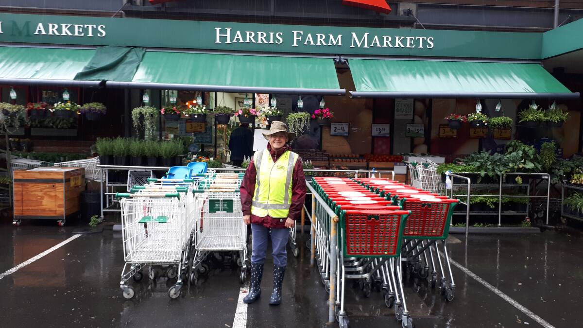 Jenny O'Regan collecting food from Harris Farm Markets. Photo: Supplied