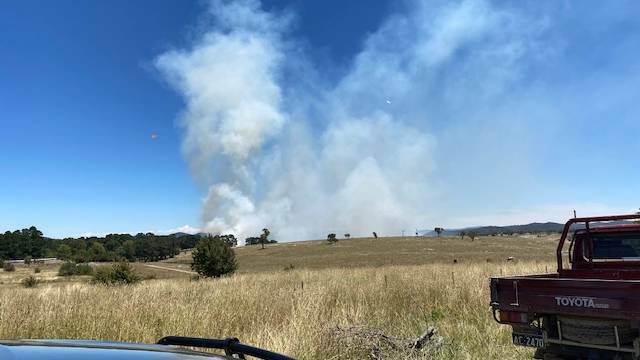 VIGILANCE: RFS crews attended a grass fire in Chatsbury on January 11. Photo: Supplied
