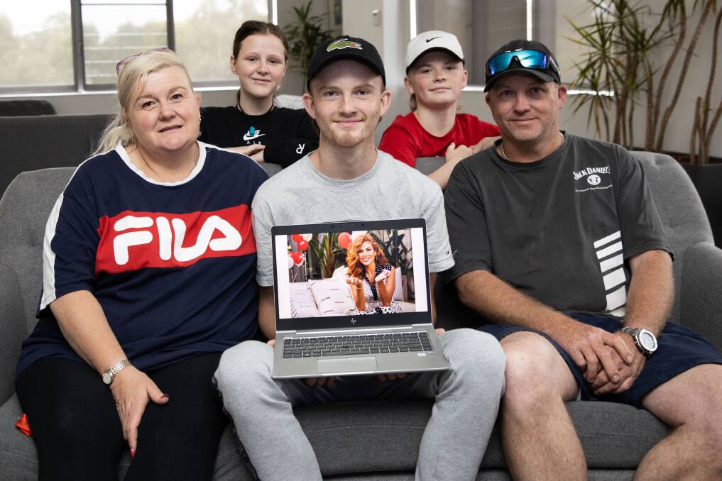 Ryan Richardson-Whipp and his family recently met actress Eva Mendes on Zoom.Photo supplied by McDonalds Australia