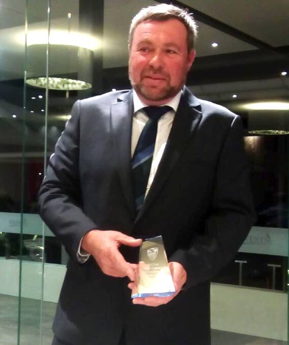 WINNER: Josh Woodcock was presented with the Country NSW Groundsman of the Year award. Photo: supplied
