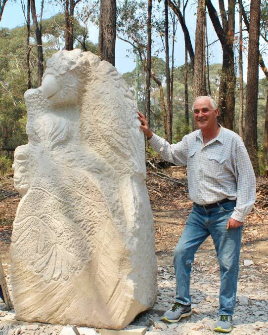 Ken McDonald's latest sculpture will be unveiled this Saturday at Wingello Village Store. Photo supplied
