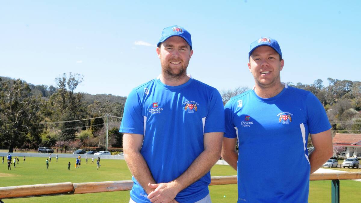 Bowral club coach Phil Wells and first grade captain Dave Spies. Photo: Lauren Strode