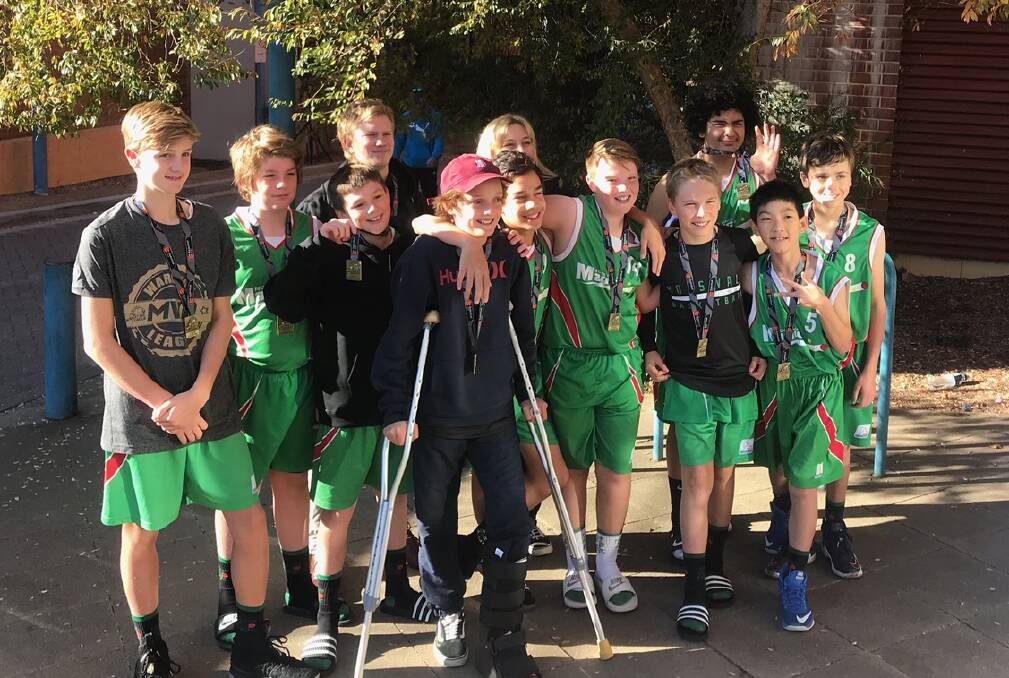 Moss Vale Basketball Association under-14 boys team won the Southern Junior League's division one title. Photos: supplied