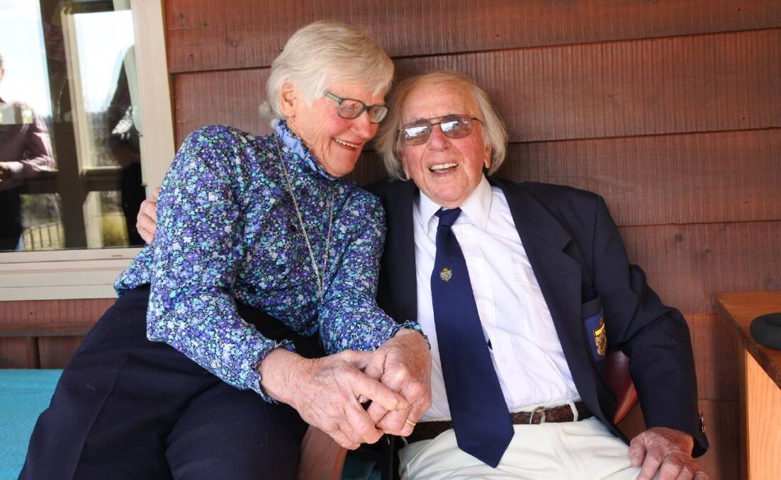 HAPPY BIRTHDAY: Ernie Walker, with wife Bev, celebrated his 102nd birthday on April 22. Photo: Claire Fenwicke
