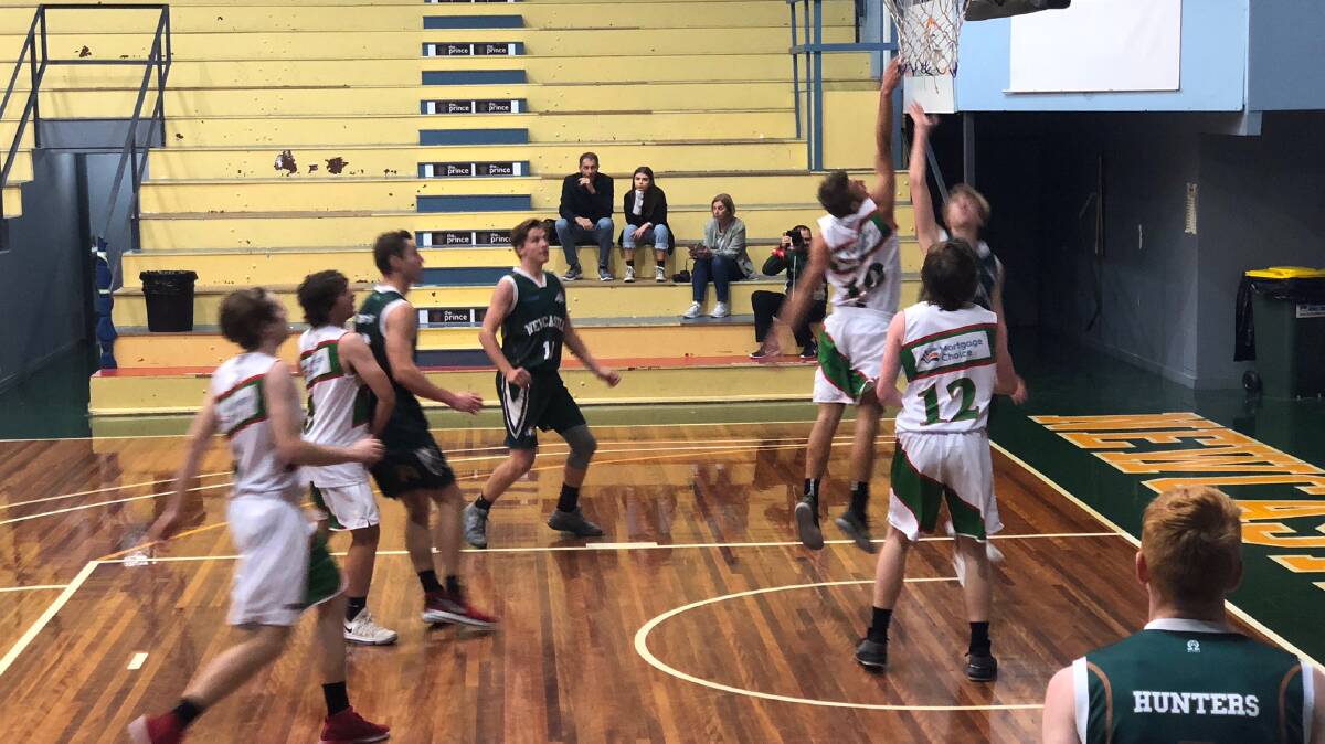 Moss Vale Magic captain Isaac Martin and Zac Ottoson in defence for the visiting team. Photo: supplied