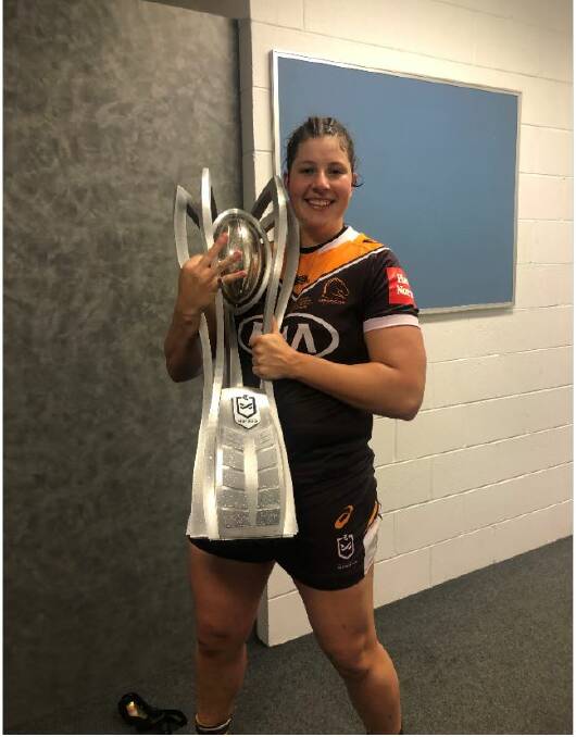 Chelsea Lenarduzzi won a third premiership with the Brisbane Broncos on Sunday in the NRLW grand final. Photo courtesy of Chelsea Lenarduzzi