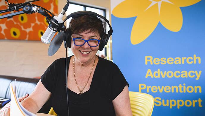 Julie McCrossin, hosts The Thing About Cancer podcast series, which aims to help answer questions for people diagnosed with cancer and discusses peronal experiences. Photo: supplied