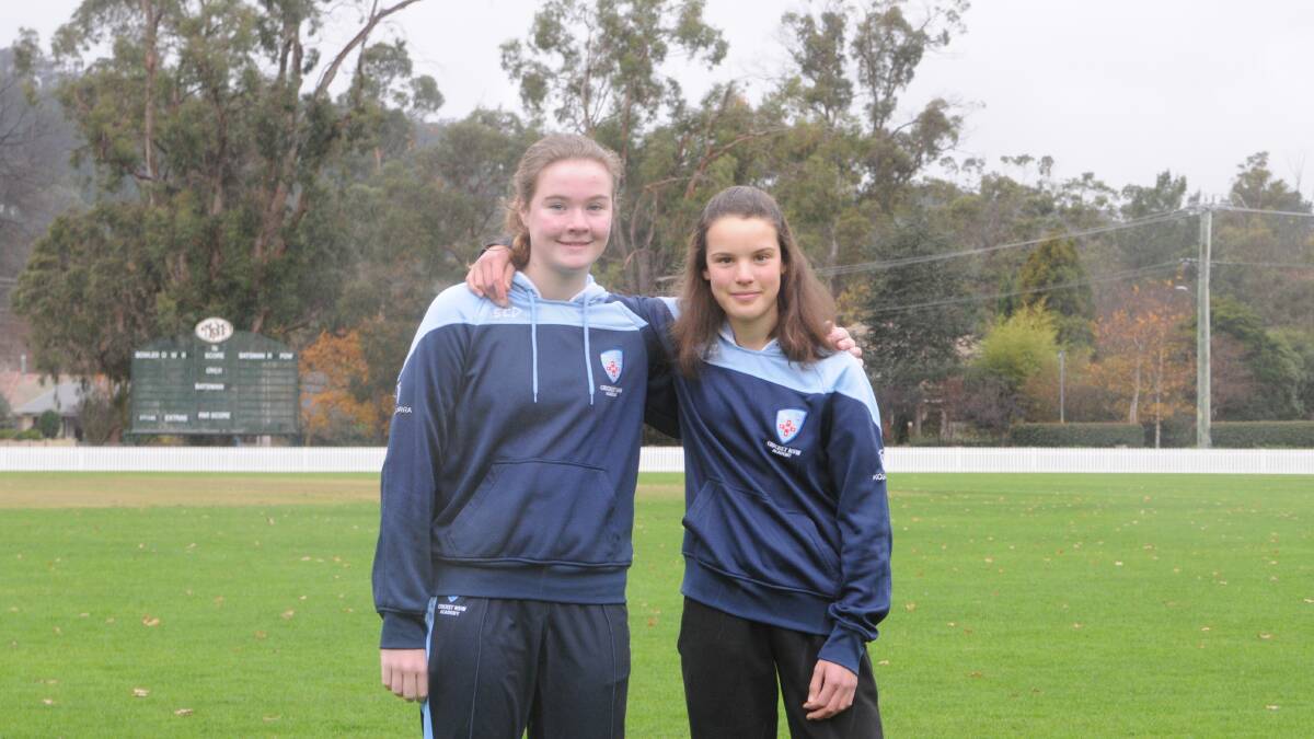 SELECTION: Bowral Blues cricket players Hilary Swan and Eliza Heinecke have both enjoyed being in the academy squad. Photo: Lauren Strode