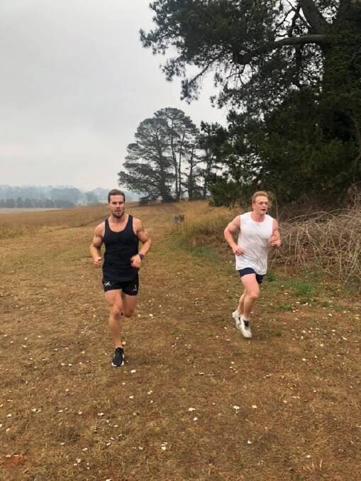 The Shed co-owners Harry Carlon and Henry Yuill have encouraged everyone stuck at home to make the most of their time and do some exercise. Photo: supplied
