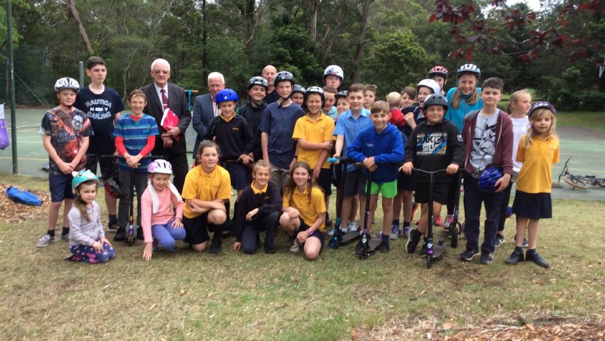 ONE STEP CLOSER: Bundanoon children presented their petition for a new skate park to councillors last week. Photo: supplied