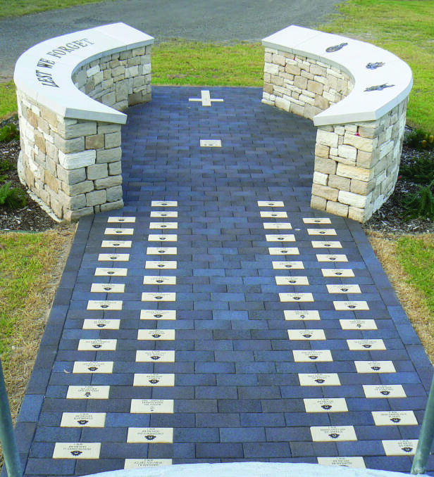 The Colo Vale memorial walkway in front of the community hall. Photo: supplied