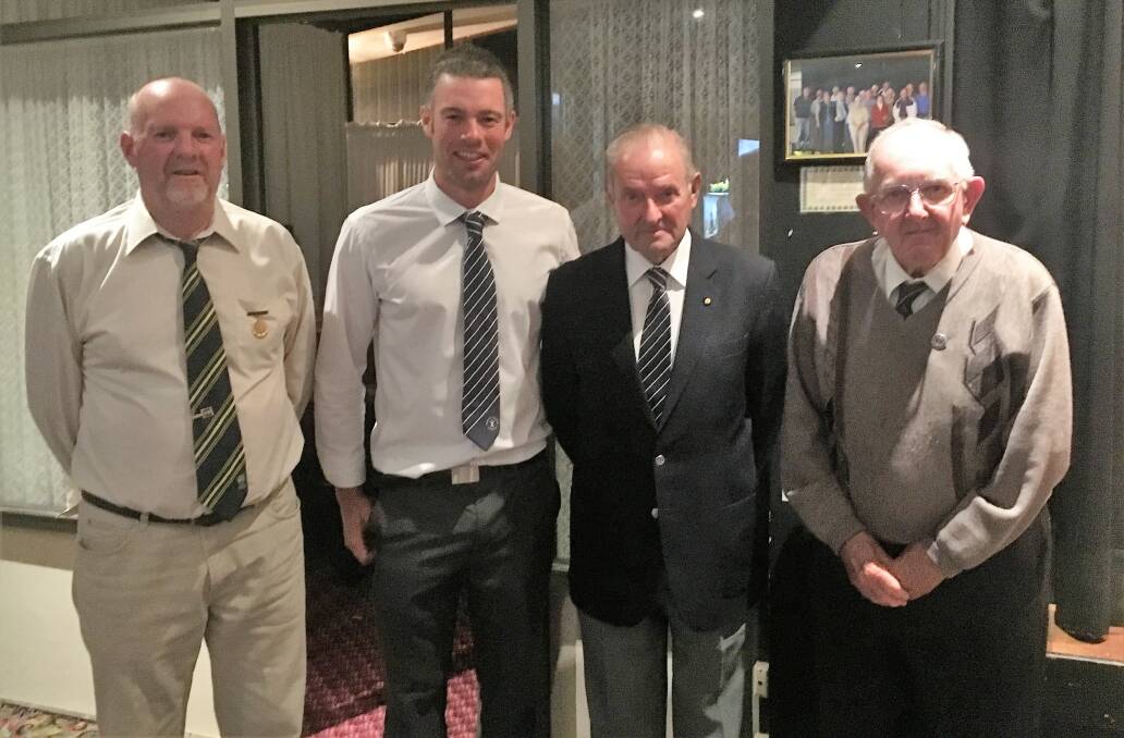 Robertson-Burrawang Cricket Club life members Rod Watling, Aaron je Jager, Gordon Lewis and Russ Watman. Photo: supplied
