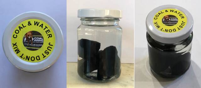 Politicians to be sent coal and water in a jar