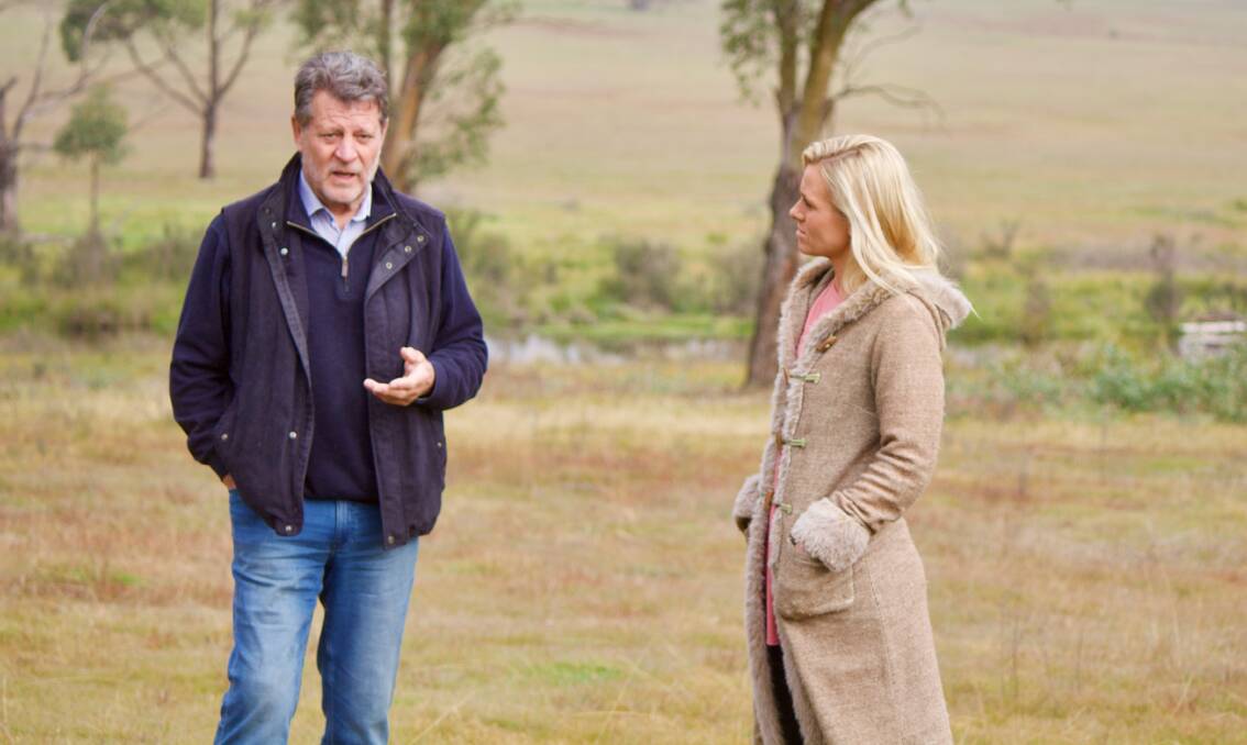 Rob Skinner and Kirstine Lumb-McKay inspecting Rob's Regenerative Agriculture Site. Photo supplied