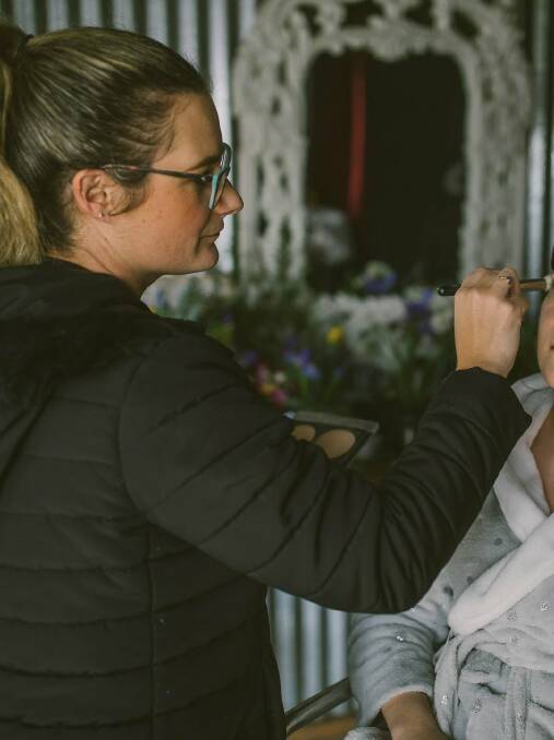 It has been tough for makeup artist Emma McGill, who has had to support her clients as well as her family. Photo: Magnus Agren Photography
