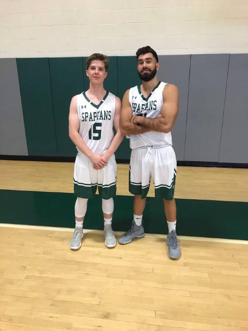 Josh Watts (left) is excited to play for Castleton in the NCAA college basketball Little East Conference this season. Photo: supplied