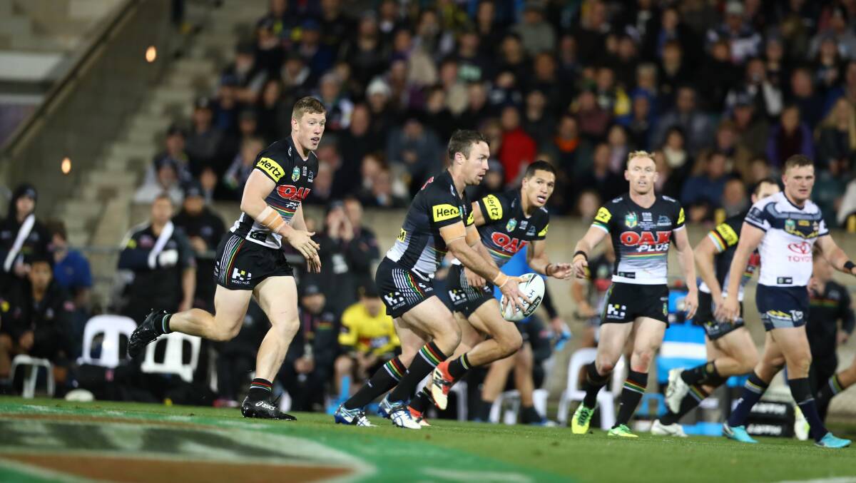 KICKING ON: Penrith halfback James Maloney is keen for his Panthers side to get back on track after a loss in Bathurst on Friday night. Photo: PHIL BLATCH