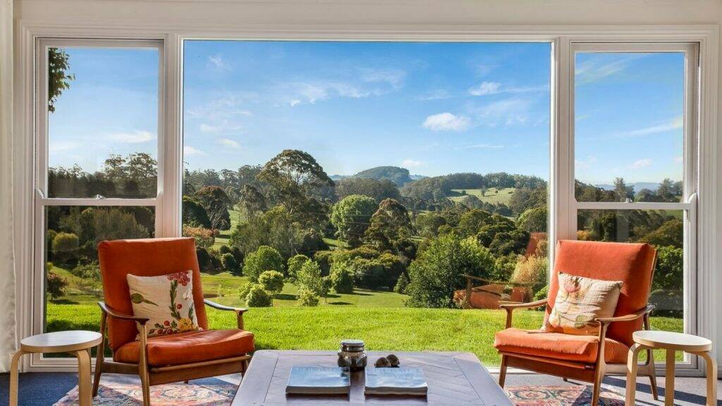 Michelle Bridges’ new five-bedroom homestead has district views over Kangaloon. Photo: Supplied

