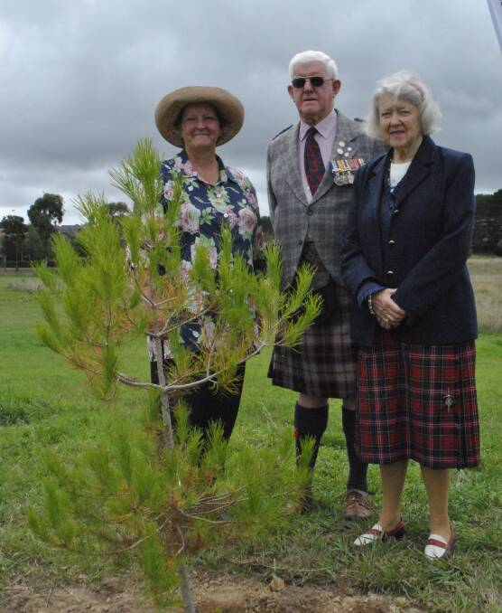 COMMEMORATIVE TREE: SHBG Chairman Charlotte Webb with John and Gwen Macpherson. 