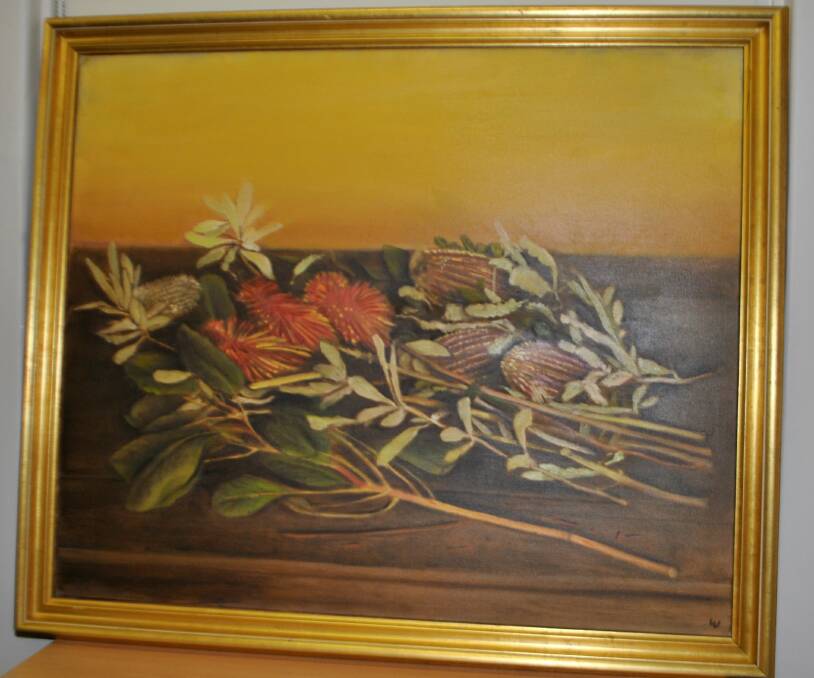 One of the donated paintings. 