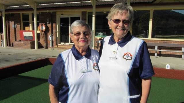 DISTRICT WINNERS: Bowral ladies Elaine Jones and Sue Jackson won the district senior pairs on May 11. Photo: supplied.