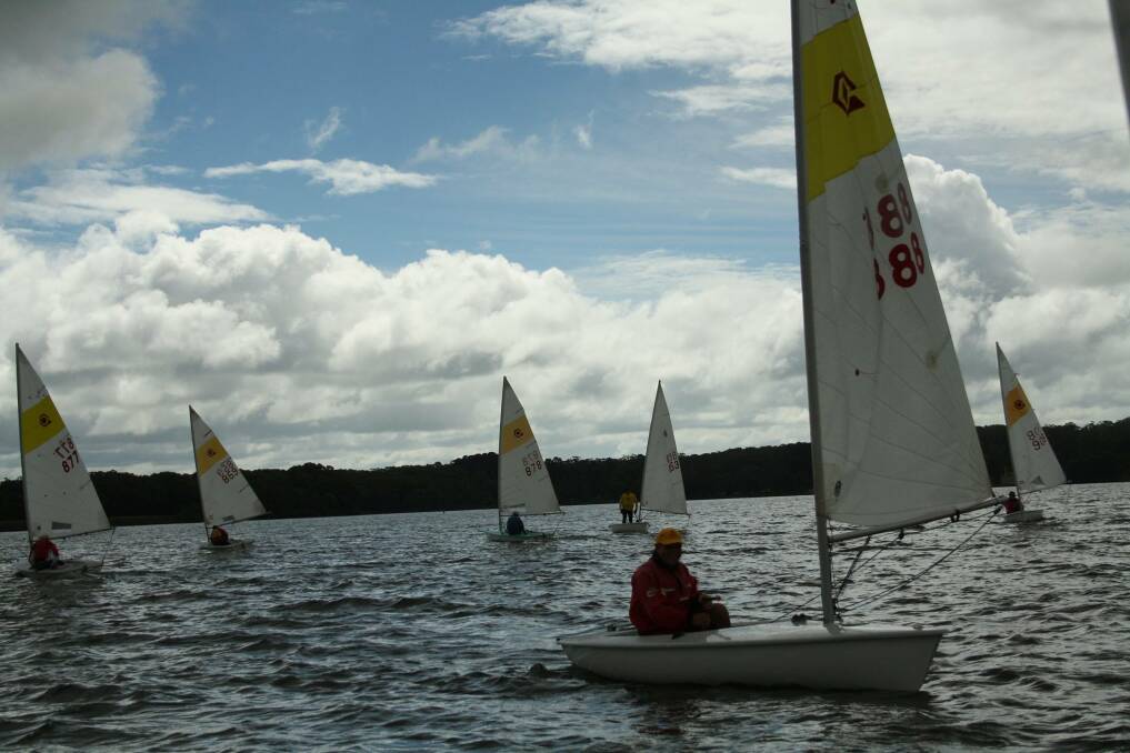 GOOD CONDITIONS: Sailors on the water at Fitzroy Dam for the summer sailing pointscore. Photo: supplied.  