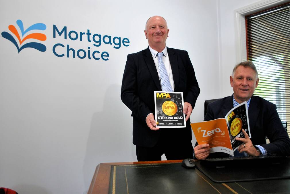 TOP 100: Kevin Campbell and Phillip Jeffery of Mortgage Choice southern Highlands have been named in the Top 100 by Mortgage Professional Australia. Photo: Madeline Crittenden. 