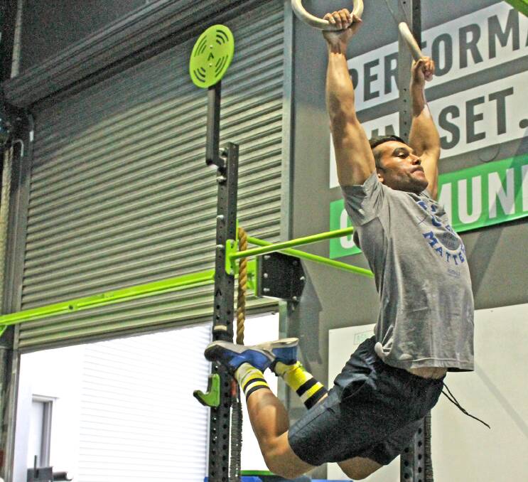 CROSSFIT STAR: Bowral CrossFit athlete Chris Hilder training for the Wodapalooza Fitness Festival at BENTON CrossFit. Photo: supplied. 