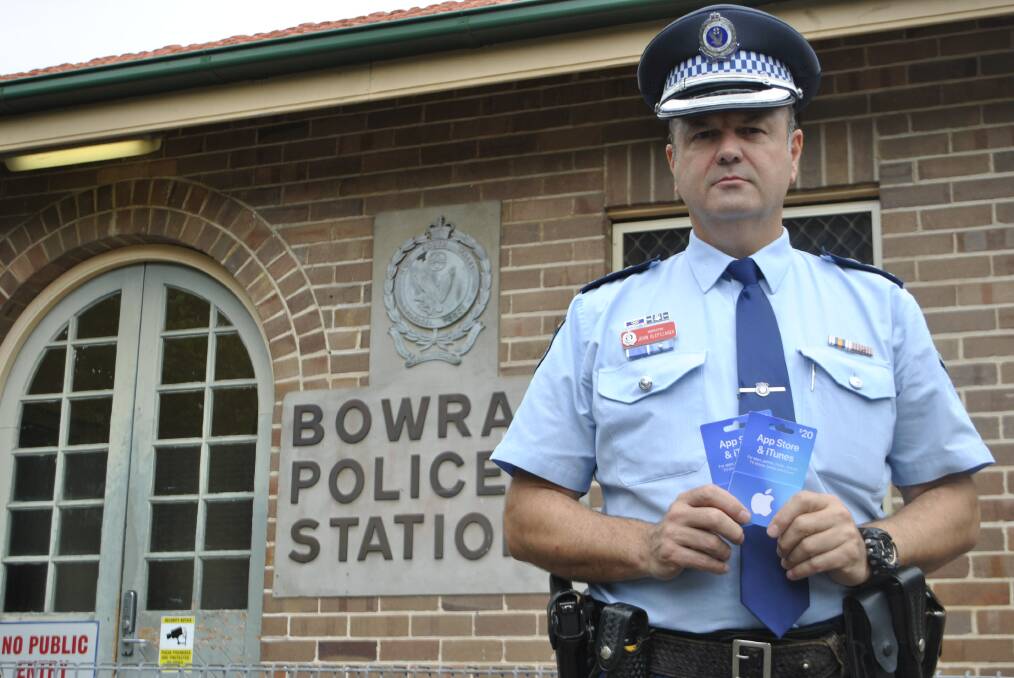 SCAM WATCH: Bowral police inspector John Klepczarek has warned the community about a scam involving iTunes cards. Photo: Madeline Crittenden. 