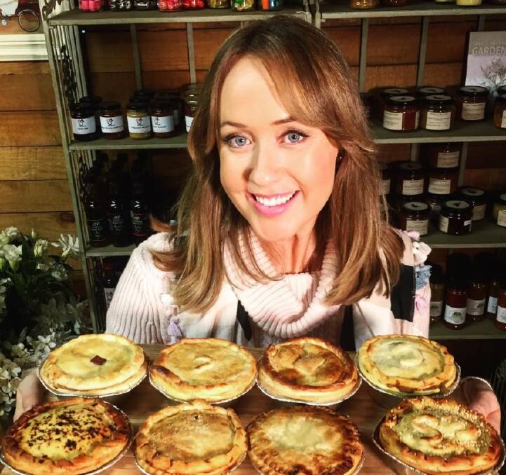 EARNING A CRUST: Sydney Weekender presenter Lizzy Lovette, and the show's producers and crew, made their way through the Southern Highlands pie trail. Photo: lizzylovette on Instagram