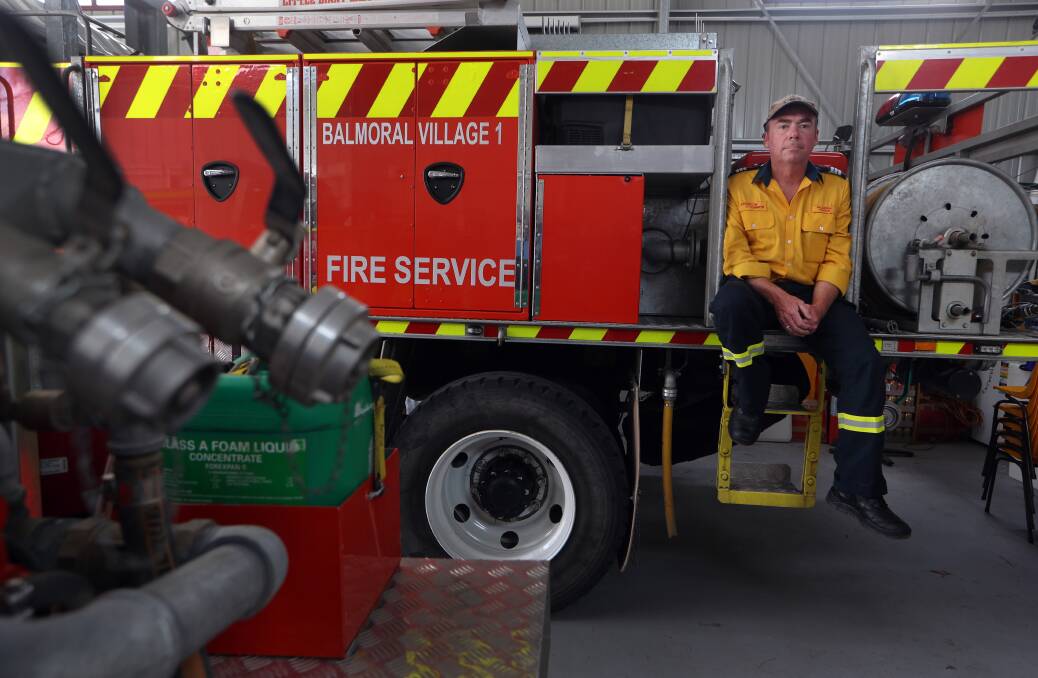 STRONGER SUPPORT NEEDED: Balmoral Village Rural Fire Brigade captain Brendon O'Connor has called for more help for his village in the wake of the Green Wattle Creek fire. Photo: Robert Peet