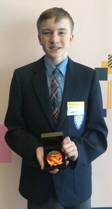 St Paul's International College student Jack Speerin has received the UNSW medal in the annual International Competitions and Assessments for Schools (ICAS).