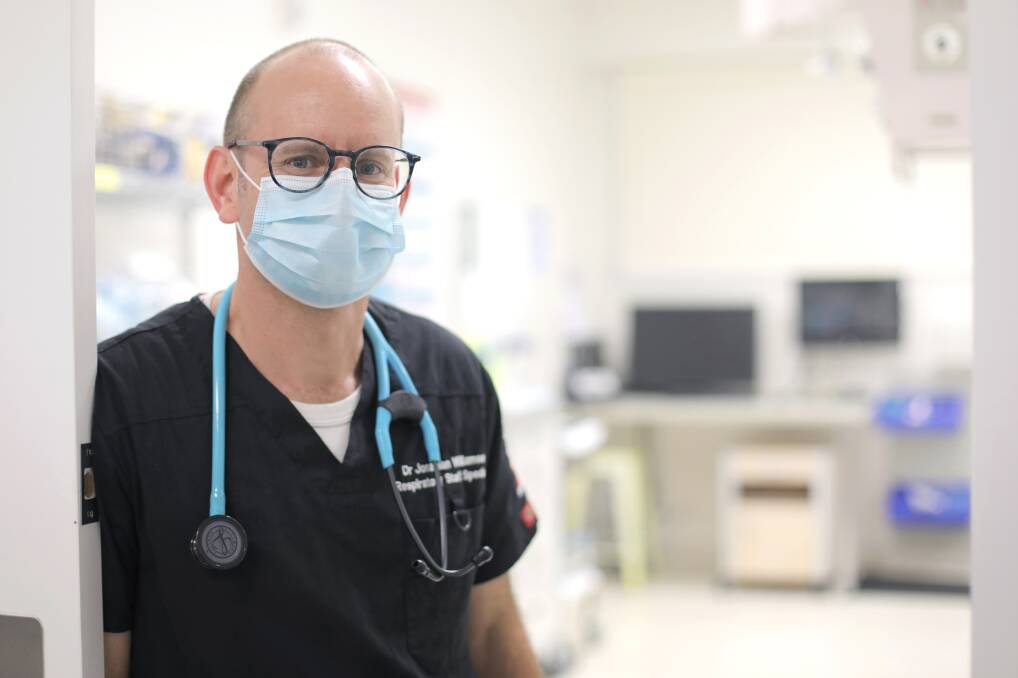 South Western Sydney Local Health District respiratory staff specialist Dr Jonathan Williamson. Photo: Supplied