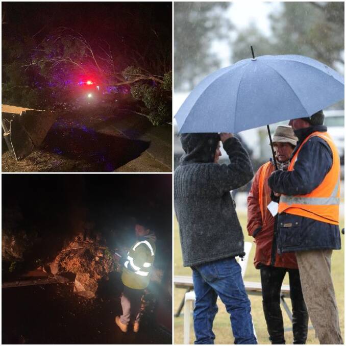 A meteorologist expects rain to ease in the Southern Highlands on Monday. Photos: Wingello Rural Fire Brigade, NSW RFS Illawarra District and file