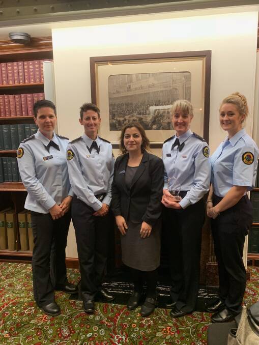 Heather Rowe, Irene Fava, Deputy Commissioner Fatima Abbas, Elizabeth Sandor and Tina Holliday-Smith.