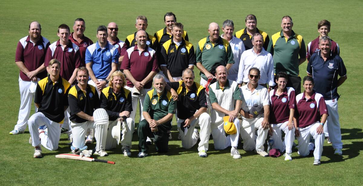 CAMARADERIE: Bradman Highlands Social Cricket Club (HSCC) Queensland Touring X1 defeated HSCC X1 at Bradman Oval on Wednesday afternoon. Photo: Emily Bennett