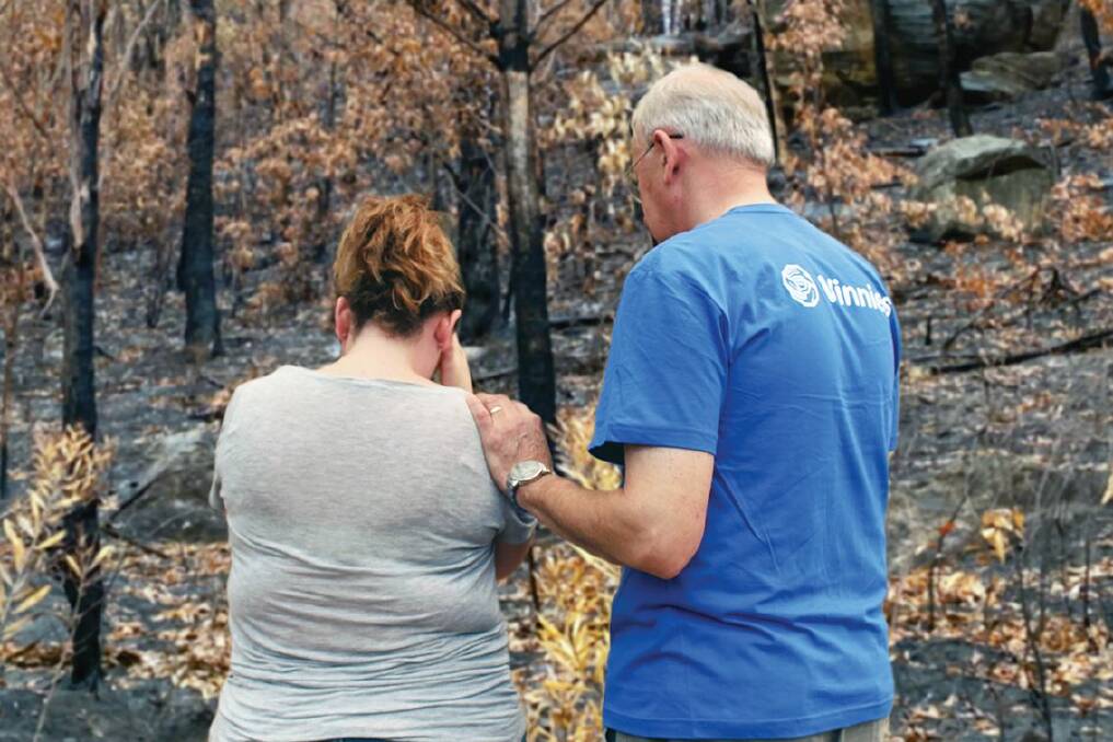 An upcoming event will give residents the chance to talk about their feelings after the bushfires. Photo: Vinnies Wollongong
