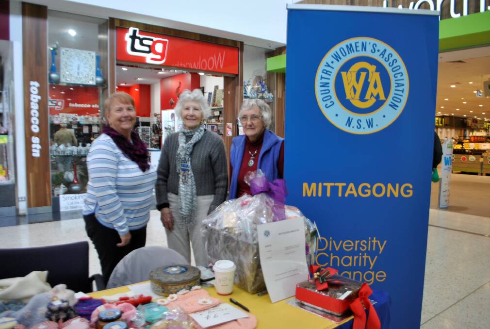 MORE THAN SCONES: Country Women's Association (CWA) international officer Joy Wills, agriculture and environment officer Rita Gilroy and treasurer/publicity officer Elva Pankhurst hosted a stall at Highlands Marketplace last week.