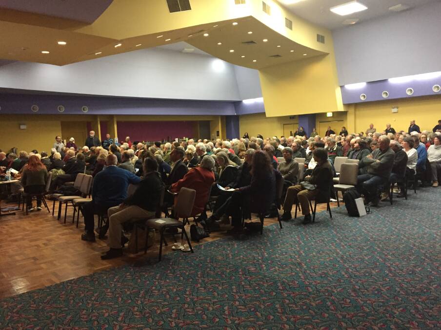Residents attended a public meeting about the proposed development at Sutton Forest. 