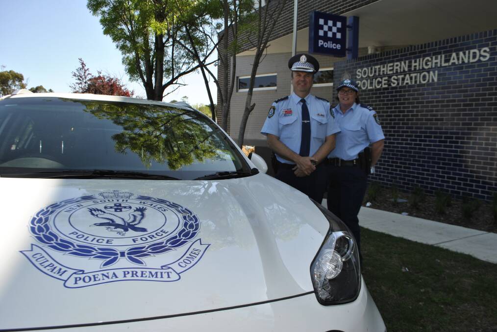 Officer-in-Charge Inspector John Klepczarek and Senior Constable Simone Houghton with the new car.