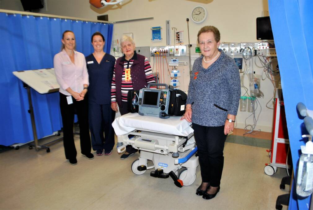 Bowral and District Hospital operational nurse manager Katja Schwerin and nurse unit manager Naomi Clark with Bowral Hospital Auxiliary president Lucy Donkin and and Moss Vale Auxiliary president Sandra D'Adam.