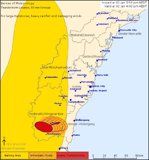 Bureau of Meteorology issues severe weather warning for thunderstorms