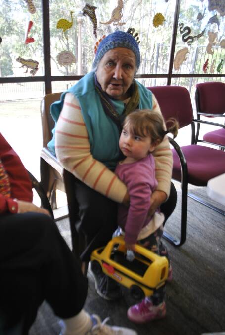 Aunty Val and Ruby Oldfield at the Wingecarribee Aboriginal Community and Cultural Centre.