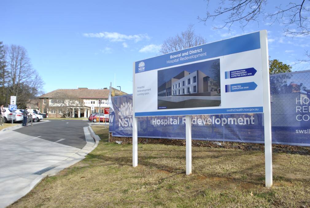 Stage one of the $65 million Bowral and District Hospital redevelopment is underway. Photo: Emily Bennett