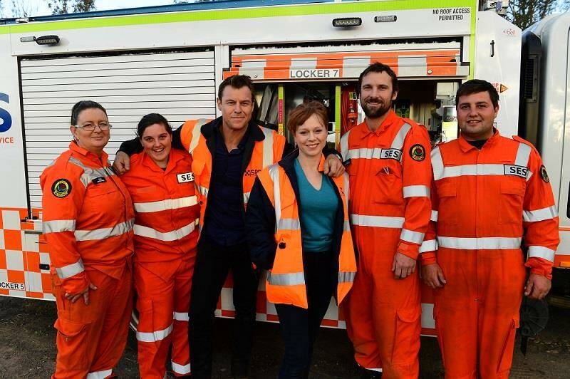 Nikky Cassidy, Natasha Smith, Paul Syniuta and Tim Wyszynski with Doctor Doctor stars Hayley McElhinney and Rodger Corser.