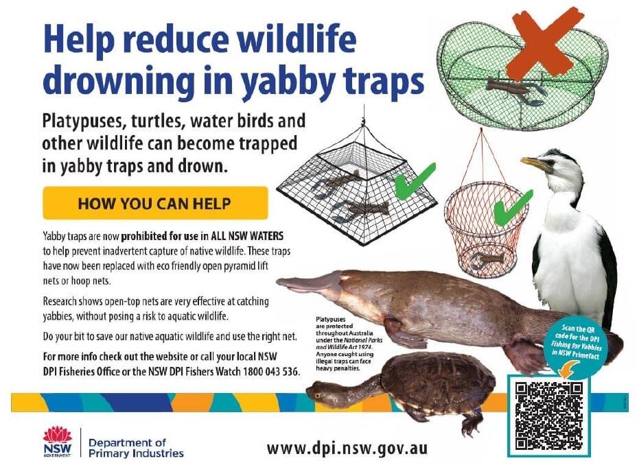 New yabby net rules are now in place across all of NSW